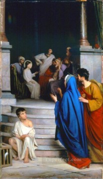 Christ Teaching at the Temple religion Carl Heinrich Bloch Oil Paintings